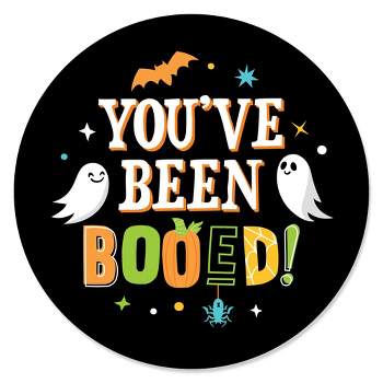 Big Dot of Happiness You've Been Booed - Ghost Halloween Party Circle Sticker Labels - 24 Count