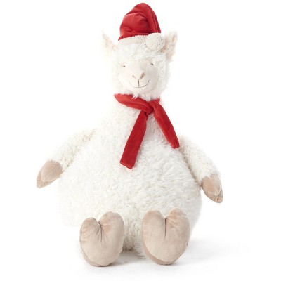 Mina Victory Holiday Llama Plush Ivory 23" x 24" Stuffed Animal