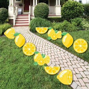Big Dot of Happiness So Fresh - Lemon - Lawn Decorations - Outdoor Citrus Lemonade Party Yard Decorations - 10 Piece - 1 of 4