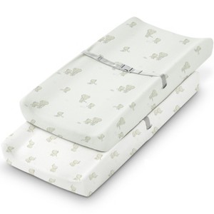 LISM 2-Pack 100% Cotton Changing Pad Covers Diaper Changing Pad Sheets - 1 of 4