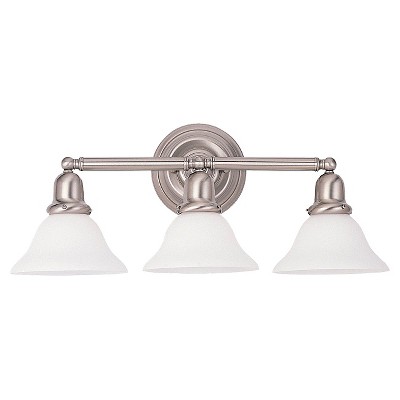 24" Sussex Three Light Wall / Bath Brushed Nickel - Sea Gull Lighting