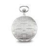 Black Bow Jewelry Charles Hubert Chrome Finish Brass Basketweave 42mm Pocket Watch - 2 of 4