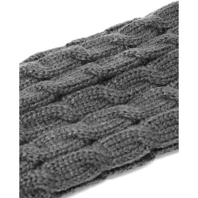 Wrapables Women's Cable Knit Leg Warmers, Gray - image 3