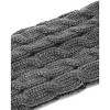 Wrapables Women's Cable Knit Leg Warmers, Gray - 3 of 4