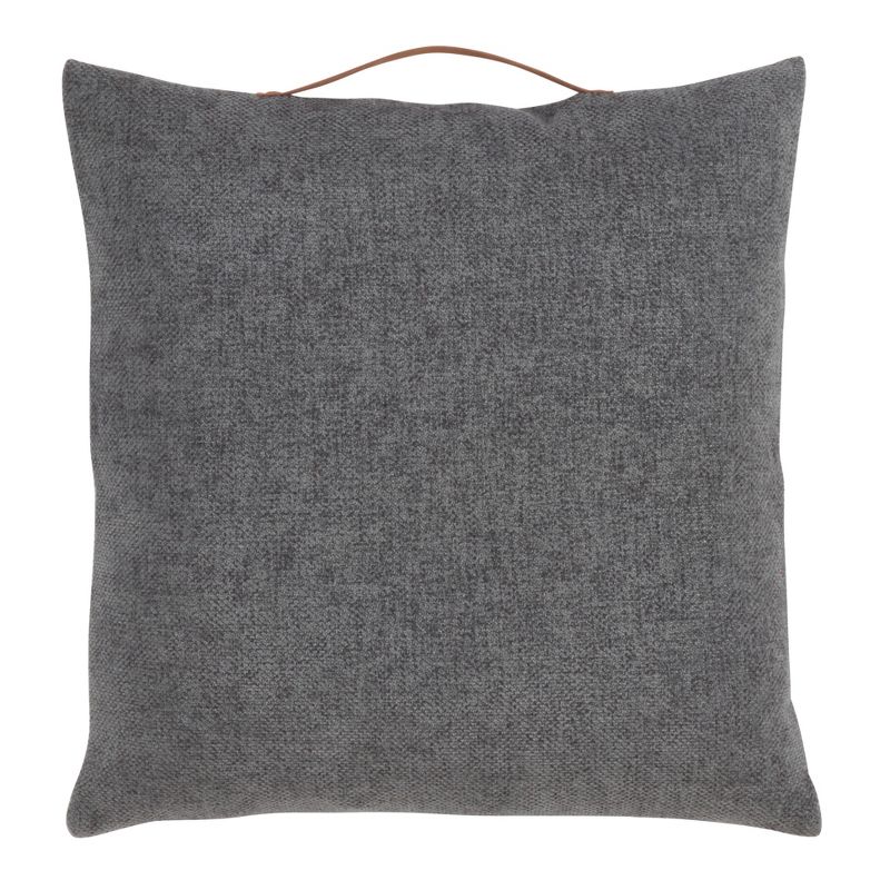18"x18" Chenille with Handle Poly Filled Square Throw Pillow - Saro Lifestyle, 3 of 5