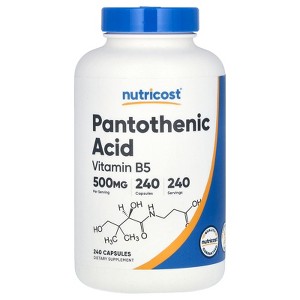 Nutricost Pantothenic Acid, 500 mg, 240 Capsules - 1 of 2