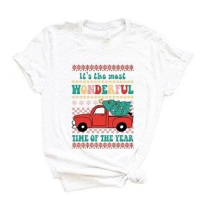 Simply Sage Market Women's Most Wonderful Time Truck Short Sleeve Graphic Tee - 1 of 2