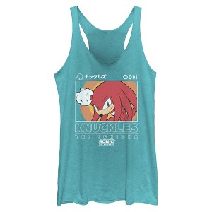 Womens Sonic the Hedgehog Knuckles Portrait Racerback Tank - 1 of 4