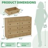 Fluted 6 Drawer Dresser, 47" Wide 6 Chest of Drawers with Double Waveform Fluted Panel, Wooden Storage Cabinet for Bedroom Living Room Nursery - 2 of 4