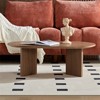 RISOKEYS 39.37" Oval MDF Coffee Table - Modern Coffee Table with Sturdy Pedestal for Living Room, Bedroom, Apartment - 2 of 4