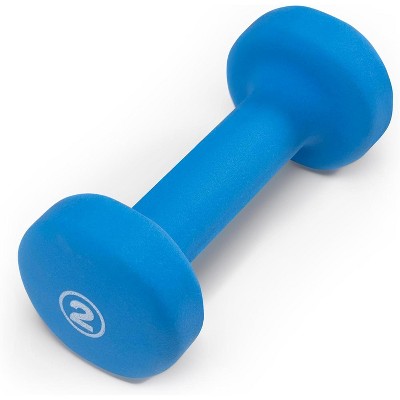 Neoprene Dumbbell, Single Piece, 2-lb, Azure