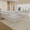 MAYEERTY 118.2" Cloud Sofa White - 118.2", Corduroy, Removable Cushions, No Assembly, DIY for Bedroom - 3 of 4