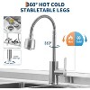 Freestanding Stainless Steel Utility Sink with Workbench,Left Drawer,39" Commercial Kitchen Sink with Faucet - 4 of 4