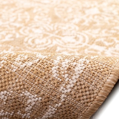 Antique Tile & Sand Handmade Synthetic Indoor/Outdoor Rug