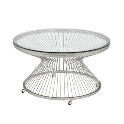 Poppy Round Coffee Table Silver - Picket House Furnishings