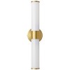 POWLIG 19.84" Modern Wall Sconce - 2-Light Dimmable Bathroom Vanity Light with Milky White Glass Shade - 3 of 4