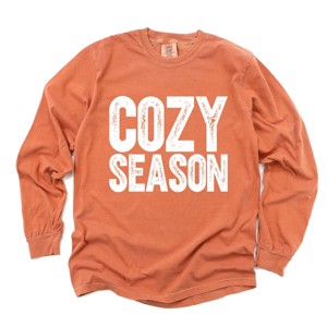Simply Sage Market Cozy Season Bold Distressed Garment Dyed Long Sleeve - 1 of 4