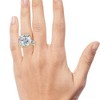 Pompeii3 11.75ct Diamond Marquise Accent Ring, 14k Gold or Platinum Lab Created - 3 of 4