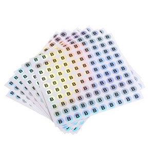Unique Bargains Laser Capital Alphabet Round Self-Adhesive Reflective Letter Stickers 10 Pcs - 1 of 4