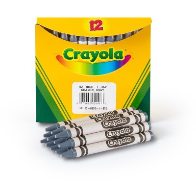 Crayola Single-Color Refill Crayons Gray 12 52-0836-052