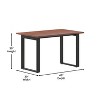 Emma and Oliver 48x30 Dining or Gaming Table with Double Sided Laminate Table Top and Heavy Duty U-Frame Steel Base - 4 of 4
