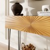 ORRD Mordern Farmhouse Wood 39.4" Console Table - Black & Gold with 2 Drawers and Storage for Entryway - 3 of 4