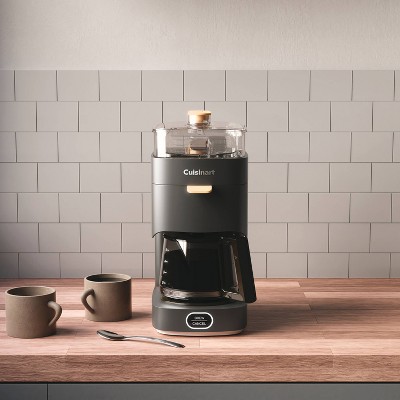 Compact Warm Black Plastic 5-Cup Drip Coffee Maker