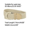 Allegra K Women's Metal Buckle Woven Wide Braided Dress Waist Belts 65-88cm/25.59-34.65" - 3 of 4