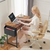 CAVINAS Home Office Desk Modern Writing Desk with 2 Storage Drawers, Side Storage Pocket and Hook for Study - 2 of 4