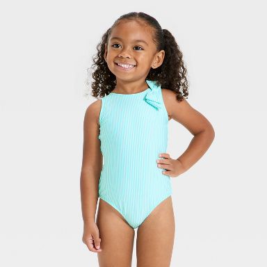 Baby Girls' One Piece Swimsuit - Cat & Jack™ Green 12M