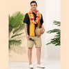 Lars Amadeus Men's Beach Striped Short Sleeve Hawaiian Color Block Button Shirts - 3 of 4