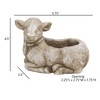 Classic Home and Garden Cement Buddies Indoor/Outdoor Planter with Drainage Hole, Cow - 3 of 4