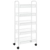 vidaXL 5-Tier Kitchen Trolley White 18.1 in.x10.2 in.x41.3 in. Iron - 2 of 4