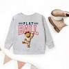 The Juniper Shop Play Ball Baseball Bear Youth Sweatshirt - 3 of 4