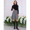 Hobemty Women's Office Skirt Knee Lenght High Waist Plaid Tartan Skirt - 4 of 4