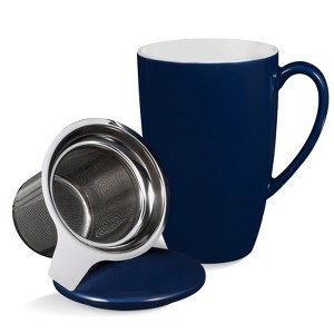 16 OZ Teacup, Ceramic Tea Cup with Removable Stainless Steel Infuser and Lid, Microwave and Dishwasher Safe, A Great Tea Gift for Tea drinkers - 1 of 4