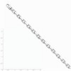 Black Bow Jewelry 6.2mm 14k White Gold Polished Fancy Cable Chain Bracelet - 2 of 4