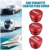 Unique Bargains 12V Universal Fire  Button Car Cigarette Lighter Plug Cover Caps Red 3 Pcs - 2 of 4