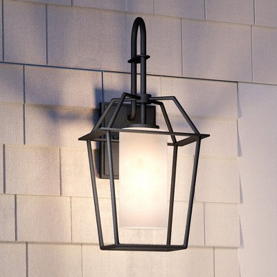 Urban Ambiance Luxury Minimalist Outdoor Wall Sconce 21.625''H x 11''W,  Midnight Black Finish,  Chandler Collection, UHP1392