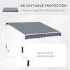 PAGED Retractable Door Awning Water-Resistant Fabric Awning for Door Entrance Aluminum Frame for Gardens, Yard - 2 of 4