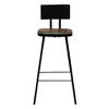 vidaXL Bar Chair Set of 4 Multicolour Solid reclaimed wood and steel - 4 of 4