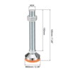 Unique Bargains Carbon Steel Non-Skid Adjustable Furniture Table Feet Leveling Feet 2 Pcs - 2 of 4