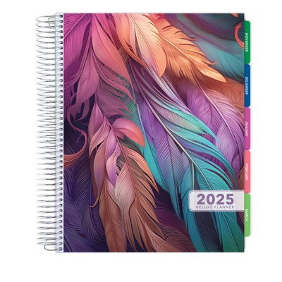Global Printed Products Deluxe CY 2025 Planner - 7"x9" (Pastel Peacock)