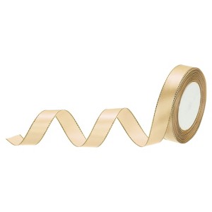 Unique Bargains Double Face Wide Satin Ribbon with Gold Edges for Wedding Bouquet - 1 of 4