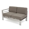 Christopher Knight Home Cape Coral Outdoor Aluminum 6 Seater Sectional Sofa and Club Chair Chat Set - 4 of 4