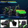 24V Ride On Toys, Ride On Tractor with Remote Control, Excavator & Bulldozer, Electric Vehicle w/Trailer, Digger, Shovel Bucket, EVA Tires - 4 of 4