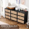 Acekool Rattan 9 Drawer Dresser, Tall Chest with Metal Legs, Handwoven Storage for Bedroom, Living Room, - 3 of 4