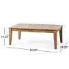 Christopher Knight Home Rossville Outdoor Acacia Wood 4 Seater Chat Set with Cushions, Teak/Beige - 4 of 4