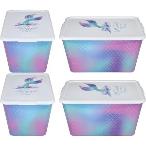 DOMETOUR 14.5-gal. Reusable Basement Plastic Storage Containers (Pack of 4) - 1 of 1