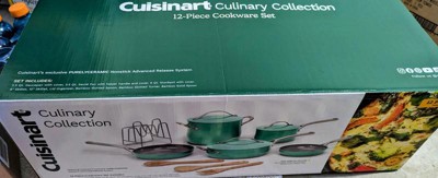Cuisinart Culinary Collection 12pc Ceramic Cookware Set Teal Green : Target